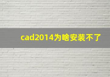 cad2014为啥安装不了