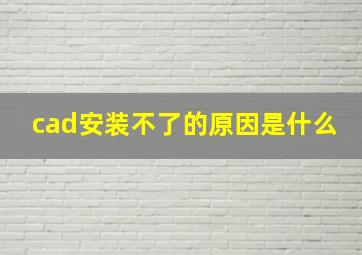 cad安装不了的原因是什么