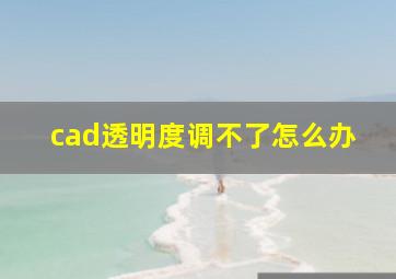 cad透明度调不了怎么办