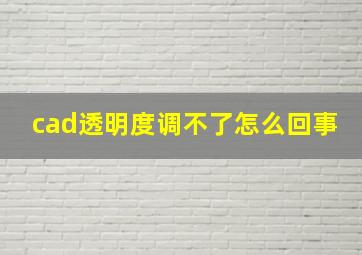 cad透明度调不了怎么回事