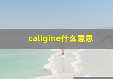 caligine什么意思