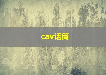 cav话筒