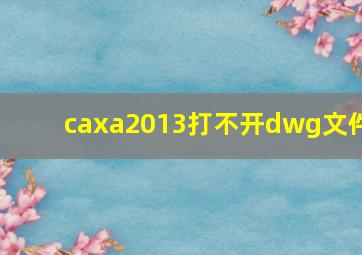 caxa2013打不开dwg文件