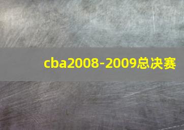 cba2008-2009总决赛