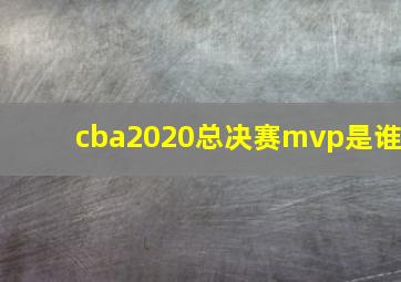 cba2020总决赛mvp是谁