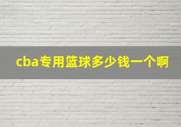 cba专用篮球多少钱一个啊