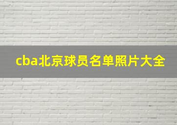 cba北京球员名单照片大全