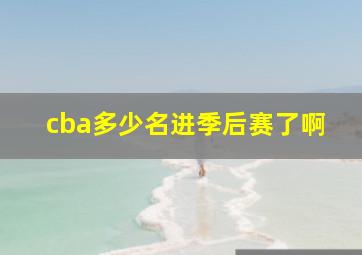 cba多少名进季后赛了啊