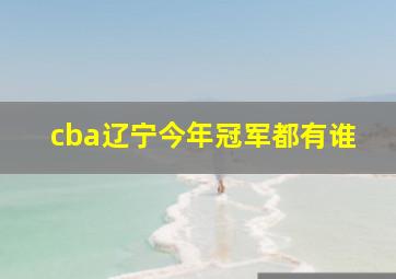 cba辽宁今年冠军都有谁