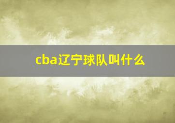 cba辽宁球队叫什么