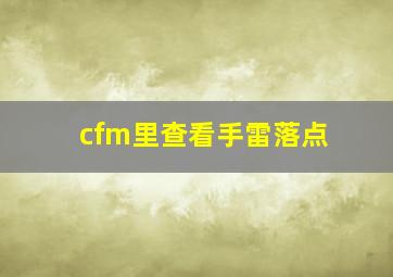 cfm里查看手雷落点