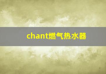 chant燃气热水器