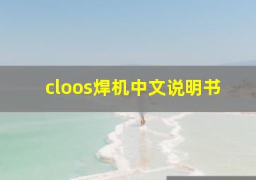 cloos焊机中文说明书