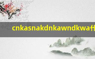 cnkasnakdnkawndkwa什么意思