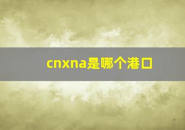 cnxna是哪个港口