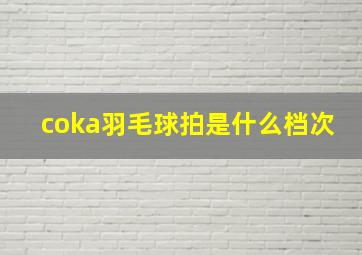 coka羽毛球拍是什么档次