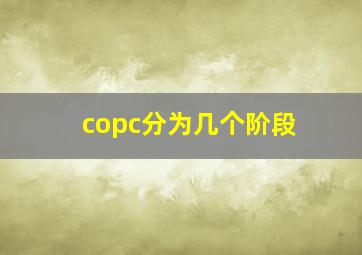 copc分为几个阶段