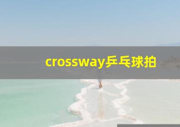 crossway乒乓球拍