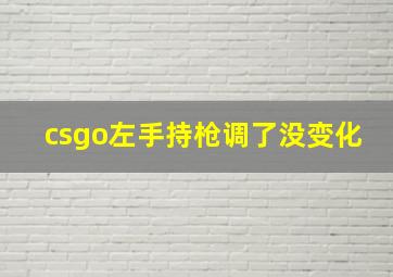 csgo左手持枪调了没变化