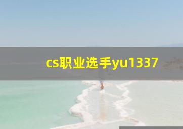 cs职业选手yu1337