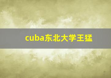 cuba东北大学王猛