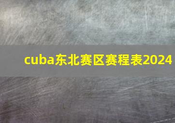 cuba东北赛区赛程表2024