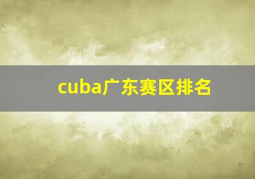 cuba广东赛区排名