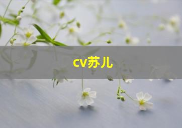 cv苏儿