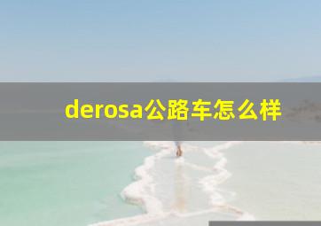 derosa公路车怎么样