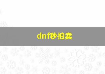 dnf秒拍卖