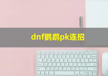 dnf鹦鹉pk连招