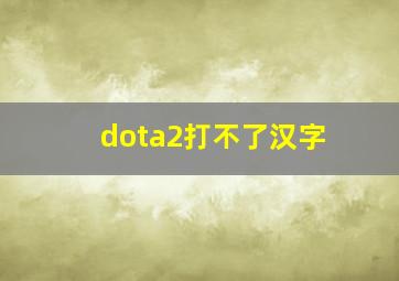 dota2打不了汉字