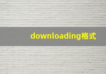 downloading格式