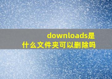 downloads是什么文件夹可以删除吗