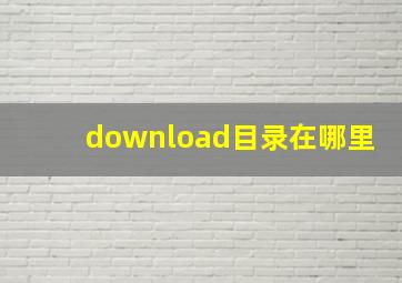 download目录在哪里