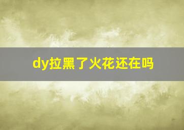 dy拉黑了火花还在吗