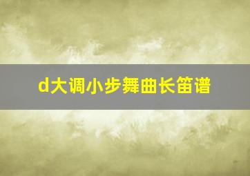 d大调小步舞曲长笛谱