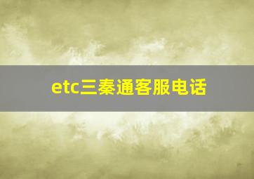 etc三秦通客服电话