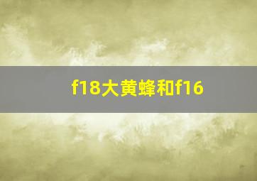 f18大黄蜂和f16