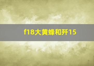 f18大黄蜂和歼15