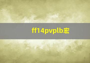 ff14pvplb宏