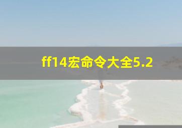 ff14宏命令大全5.2