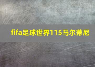 fifa足球世界115马尔蒂尼