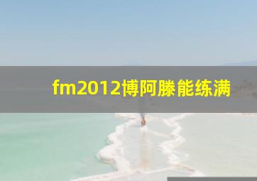 fm2012博阿滕能练满