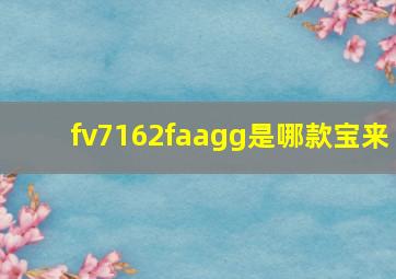 fv7162faagg是哪款宝来