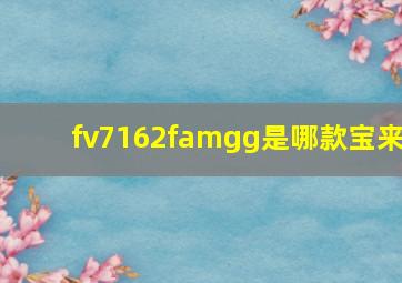 fv7162famgg是哪款宝来