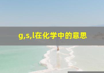 g,s,l在化学中的意思