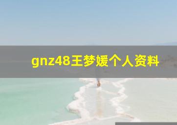 gnz48王梦媛个人资料