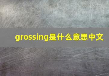 grossing是什么意思中文