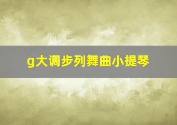 g大调步列舞曲小提琴